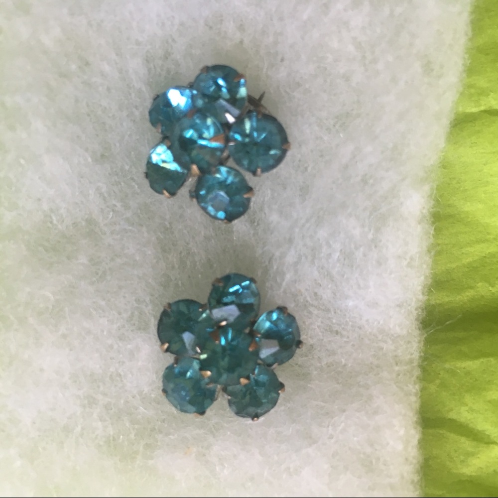 Vintage coat pins turquoise color